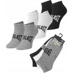 Skarpetki sneaker do kostki Everlast 3-pak. Białe skarpetki damskie EVERLAST, bez wzorów, z bawełny. W wyprzedaży za 19.99 zł.