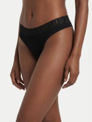 HUGO Stringi 50557141 Czarny. Czarne majtki damskie Hugo, z bawełny. Za 109.99 zł.