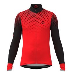 Zimowa koszulka z długim rękawem ORDINO DOT czerwono-czarna. Czerwone bluzy męskie C-LAB, na zimę, l, bez wzorów, sportowe, bez ramiączek, bez kaptura. W wyprzedaży za 335.42 zł.