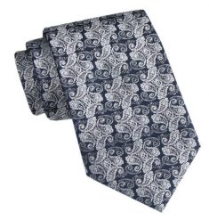 Elegancki Męski Krawat - Chattier - Stalowo Granatowy. Szare krawaty i muchy Chattier, bez wzorów, z tkaniny, eleganckie. Za 49.00 zł.
