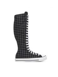 Converse Trampki Chuck Taylor All Star XXHi Plaid A13019C Czarny. Czarne trampki i tenisówki damskie Converse, bez wzorów, z materiału, bez zapięcia. Za 399.99 zł.