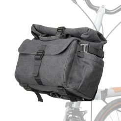 Plecak sakwa torba na kierownicę 15l. Szare torby na laptopa damskie ROCKBROS, bez wzorów, z materiału, na ramię, duże. Za 229.99 zł.