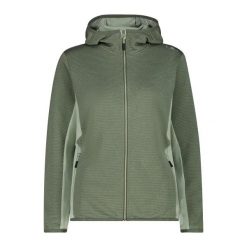 Damska kurtka z kapturem CMP Unlimitech Hybrid Stretch Performance. Zielone kurtki sportowe damskie CMP, l, bez wzorów, z polaru, bez ramiączek, z kapturem, trekkingowe. Za 344.90 zł.
