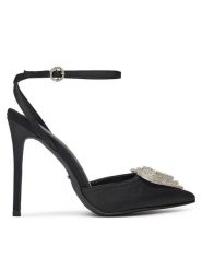 DeeZee Szpilki H85269-32 Czarny. Czarne szpilki damskie DeeZee, bez wzorów, z materiału, bez obcasa, na szpilce, bez zapięcia. Za 149.99 zł.