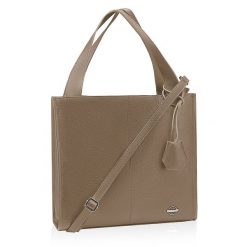 Shopperka skórzana BETLEWSKI TWB-DOL-50 TAUPE. Brązowe shopperki damskie bez wzorów, ze skóry, bez dodatków. Za 379.99 zł.