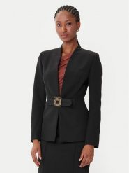 Rinascimento Marynarka CFC0126208003 Czarny Slim Fit. Czarne marynarki i żakiety damskie Rinascimento, bez wzorów, z syntetyku, bez kołnierzyka, bez ramiączek. Za 709.99 zł.
