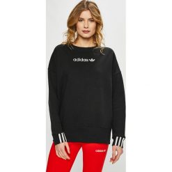 Adidas Originals - Bluza. Czarne bluzy damskie adidas Originals, z aplikacjami, z bawełny, bez ramiączek, bez kaptura. W wyprzedaży za 199.90 zł.