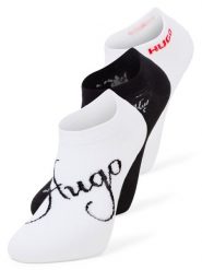 HUGO Skarpety do sneakersów w zestawie 3 par Kobiety czarny|biały, 39-42. Białe skarpetki damskie Hugo, bez wzorów, z bawełny. Za 79.95 zł.