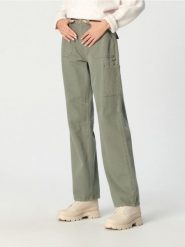 Jeansy wide leg high waist - zielony. Zielone jeansy damskie Sinsay, bez wzorów, z bawełny, z podwyższonym stanem. Za 89.99 zł.