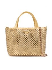 Guess Torebka Tasmin Mini HWRG99 31750 Złoty. Żółte torebki do ręki damskie Guess, z aplikacjami, z materiału, bez dodatków. Za 659.99 zł.