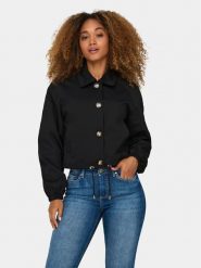 ONLY Kurtka przejściowa Eja Orchid 15308910 Czarny Regular Fit. Czarne kurtki damskie ONLY, xl, bez wzorów, z syntetyku, bez kaptura. Za 169.99 zł.
