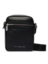 Tommy Hilfiger Saszetka Th Bus Leather Mini Reporter AM0AM14393 Czarny. Czarne saszetki i nerki męskie Tommy Hilfiger, bez wzorów, ze skóry. Za 699.99 zł.