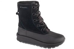 Buty zimowe damskie, Moritza Shield Omni-Heat. Czarne obuwie trekkingowe damskie Columbia, z materiału, bez zapięcia. Za 499.99 zł.