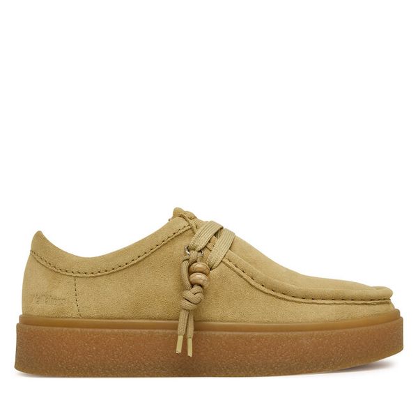 Półbuty Clarks. Brązowe półbuty damskie Clarks, bez wzorów, bez obcasa, na płaskiej podeszwie, bez zapięcia. Za 431.99 zł.