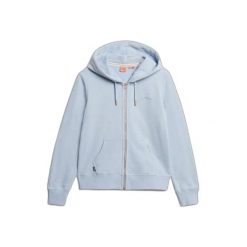 Damska bluza z kapturem zapinana na zamek Superdry Essential. Niebieskie bluzy damskie Superdry, s, bez wzorów, z materiału, eleganckie, bez ramiączek, z kapturem. Za 358.70 zł.