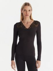 Ysabel Mora Koszulka piżamowa 19487 Czarny Slim Fit. Czarne koszule nocne damskie ysabel mora, bez wzorów, z syntetyku, bez ramiączek. Za 129.99 zł.