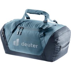 Torba podróżna deuter Duffel. Niebieskie torby podróżne damskie Deuter, bez wzorów, z materiału. Za 359.99 zł.