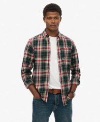 Superdry Koszula Vintage Check z bawełny – Grace Check Green. Zielone koszule damskie Superdry, m, bez wzorów, z bawełny, klasyczne, bez kołnierzyka, bez ramiączek. Za 259.15 zł.