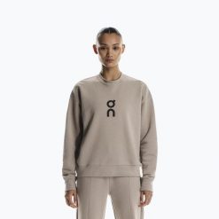Bluza damska On Club. Brązowe bluzy damskie On, l, bez wzorów, z bawełny, bez ramiączek, bez kaptura. Za 549.90 zł.