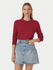 Tommy Hilfiger Sweter Full WW0WW52298 Czerwony Regular Fit. Czerwone swetry nierozpinane damskie Tommy Hilfiger, xl, bez wzorów, z bawełny, bez kołnierzyka, bez ramiączek. Za 529.99 zł.