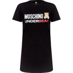 T-shirt MOSCHINO UNDERWEAR. Czarne sukienki damskie Moschino Underwear, bez wzorów, z bawełny, bez kołnierzyka, bez ramiączek. W wyprzedaży za 240.00 zł.