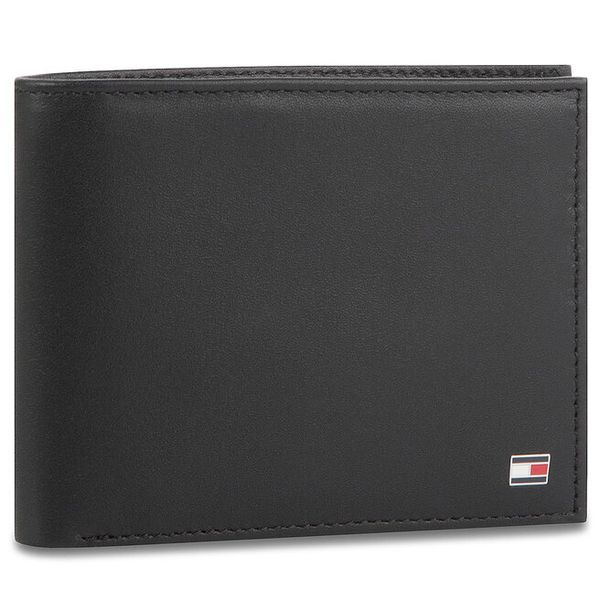 Portfel Tommy Hilfiger. Czarne portfele męskie Tommy Hilfiger, bez wzorów. Za 179.99 zł.