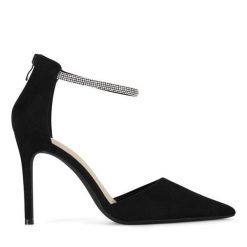 Szpilki DeeZee. Czarne szpilki damskie DeeZee, bez wzorów, bez obcasa, na szpilce, bez zapięcia. Za 159.99 zł.