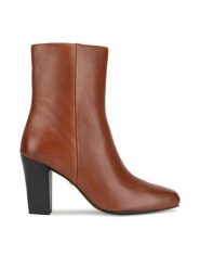 Gino Rossi Botki HAGA-116068 Brązowy. Brązowe botki damskie Gino Rossi, bez wzorów, ze skóry, bez obcasa, na słupku, bez zapięcia. Za 379.99 zł.