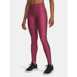 Legginsy fitness damskie z wysokim stanem Under Armour Tape. Fioletowe legginsy damskie Under Armour, bez wzorów. Za 249.99 zł.