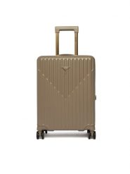 Guess Walizka kabinowa Centennial Travel TWHN96 75983 Beżowy jasny. Brązowe walizki damskie Guess, z aplikacjami, z tworzywa sztucznego. Za 1,089.00 zł.