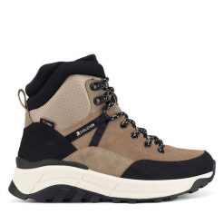 Trzewiki Rieker Revolution Lifestyle. Brązowe botki damskie Rieker Revolution Lifestyle, bez wzorów, bez obcasa, na płaskiej podeszwie, bez zapięcia. Za 439.00 zł.