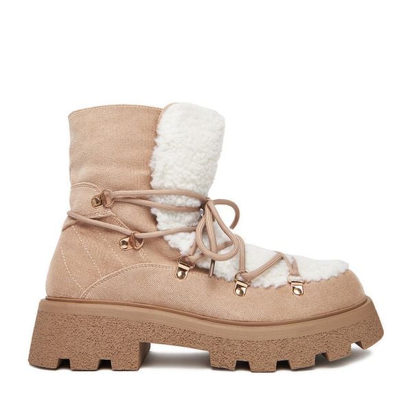 Śniegowce DeeZee. Brązowe śniegowce damskie DeeZee, bez zapięcia. Za 239.99 zł.