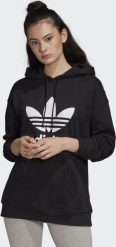 Adidas Bluza damska TRF Hoodie czarna r. 32 (FM3307). Czarne bluzy damskie Adidas, bez wzorów, bez ramiączek, bez kaptura. Za 199.00 zł.