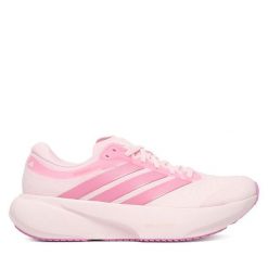 Buty do biegania adidas. Czerwone obuwie sportowe damskie Adidas, bez wzorów, bez zapięcia, do biegania. Za 649.99 zł.