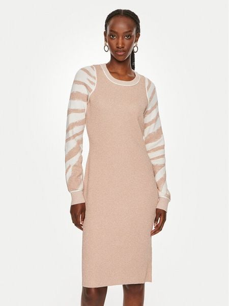 Liu Jo Sport Sukienka dzianinowa TF4108 MS49I Różowy Regular Fit. Czerwone sukienki damskie Liu Jo Sport, m, bez wzorów, z dzianiny, sportowe, bez kołnierzyka, bez ramiączek, sportowe. Za 449.99 zł.