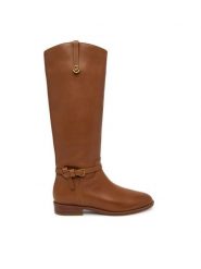 MICHAEL Michael Kors Oficerki Beverly Flat 40F6BVFB5L Brązowy. Brązowe kozaki damskie MICHAEL Michael Kors, bez wzorów, ze skóry, bez obcasa, na płaskiej podeszwie, bez zapięcia. Za 1,469.00 zł.