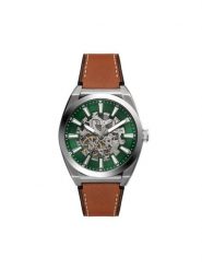 Fossil Zegarek Everett Skeleton Automatic ME3261 Zielony. Zielone, analogowe zegarki męskie FOSSIL, bez wzorów. Za 1,139.00 zł.