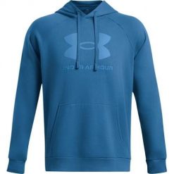 Bluza sportowa męska Under Armour Rival. Niebieskie bluzy sportowe męskie Under Armour, l, bez wzorów, z kapturem. Za 349.99 zł.