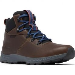 Buty trekkingowe męskie Columbia Landroamer Explorer Waterproof. Brązowe trekkingi męskie Columbia, z materiału, za kostkę, bez zapięcia. Za 498.00 zł.