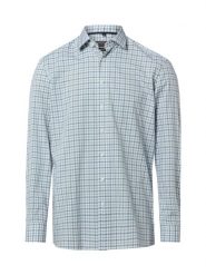 Finshley & Harding Męska koszula biznesowa - Easy Care Mężczyźni Modern Fit Bawełna (100%) niebieski|zielony w kratkę, 38. Niebieskie koszule męskie Finshley & Harding, m, bez wzorów, z bawełny, biznesowe, bez kołnierzyka, bez ramiączek. Za 179.95 zł.