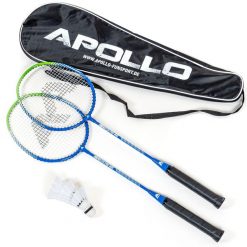 Zestaw Apollo Badminton Match Pro 400 – 2 rakiety, lotki i torba. Białe torby sportowe męskie Apollo, bez wzorów, z materiału. Za 148.99 zł.
