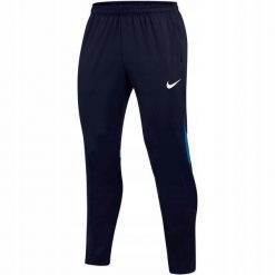 Męskie Spodnie Do Biegania Academy Pro DriFIT. Niebieskie spodnie sportowe męskie Nike, m, bez wzorów, do biegania. Za 217.99 zł.