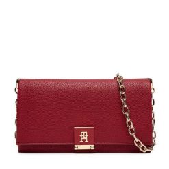 Torebka Tommy Hilfiger. Czerwone listonoszki damskie Tommy Hilfiger, bez wzorów, bez dodatków. Za 569.99 zł.