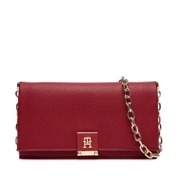 Torebka Tommy Hilfiger. Czerwone listonoszki damskie Tommy Hilfiger, bez wzorów, bez dodatków. Za 569.99 zł.
