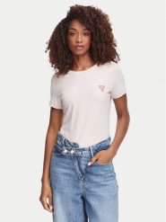 Guess T-Shirt W2YI44 J1314 Fioletowy jasny Slim Fit. Fioletowe t-shirty damskie Guess, xl, z aplikacjami, z bawełny, bez kołnierzyka, bez ramiączek. Za 134.99 zł.
