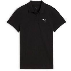 Koszulka Puma Ess Polo, Kobiety. Czarne koszulki sportowe damskie Puma, bez wzorów, z bawełny, bez ramiączek. Za 190.00 zł.