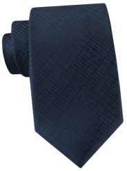 Męski Krawat - Granat z Fakturą Tkaniny - Angelo di Monti. Niebieskie krawaty i muchy Angelo di Monti, bez wzorów, z tkaniny, eleganckie. Za 49.99 zł.