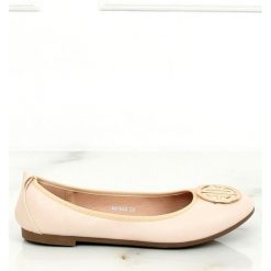 Brązowe Baleriny damskie beżowe VS-660 Beige. Brązowe balerinki damskie ButyModne, z aplikacjami, ze skóry, bez obcasa, bez zapięcia. W wyprzedaży za 69.00 zł.