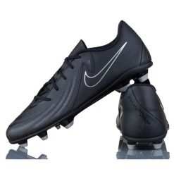 Korki Sportowe Męskie Nike Phantom GX II Club FG/MG. Czarne buty sportowe męskie Nike, bez wzorów, bez zapięcia, do piłki nożnej. Za 264.00 zł.