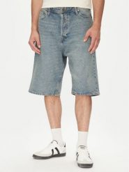 Jack & Jones Szorty jeansowe Iron 12272552 Niebieski Baggy Fit. Niebieskie szorty męskie Jack & Jones, bez wzorów, z bawełny. Za 69.99 zł.